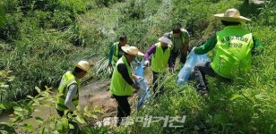 용담호 광역상수원 지킴이 활동 구슬땀