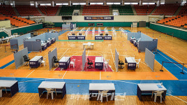 목포시 김종식 시장,  목포실내체육관 코로나19 백신접종센터 현장 점검