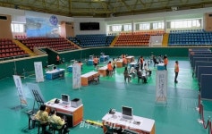 광양실내체육관에서 코로나19 예방접종센터 운영 모의훈련 실시