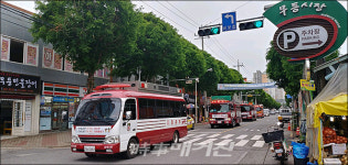 광주 남부소방서, 골든타임확보 소방차 길 터주기 훈련 실시