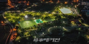 곡성생활체육공원, LED조명설치 완료 야간 스포츠 문제없어...