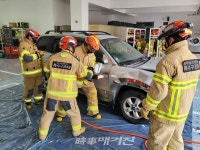 광주소방, 교통사고 대비 특별구조훈련 실시