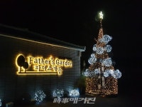 [포토] 제주도 푸른밤 수놓는 파더스가든 초대형 크리스마스 트리