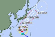 한국인삼방16호 | [일본기상청·한국기상청 비교]2021 16호태풍 민들레 28~29일 실시간경로 발표