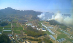 전남 담양군 월산면 산불 발생…산림청, 헬기 2대 투입해 진화 작업 중