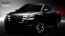 현대차, 픽업트럭 싼타크루즈 디자인 공개..15일 북미서 데뷔