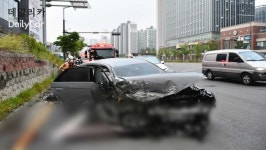 [포토] 화재 흔적 없지만 파손 심해..아이오닉5 용인 사고차 사진 살펴보니...