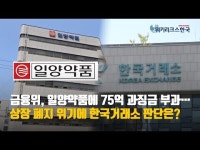 [영상]일양약품 상장 폐지 될까?..한국거래소, 최종 판단은