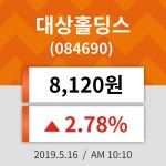 16일 (대상홀딩스정보) 주가 2.78% 8,120원