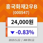 22일 (흥국화재2우B정보) 주가 -0.83% 24,000원