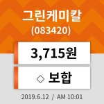 12일 (그린케미칼정보) 주가 0.00% 3,715원
