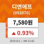 6일 (디엔에프정보) 주가 0.93% 7,580원