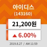 27일 (아이디스정보) 주가 6.00% 21,200원