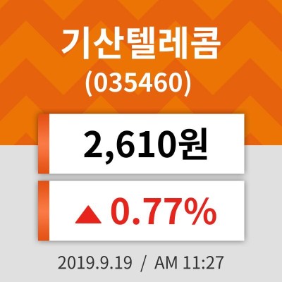 19일 (기산텔레콤정보) 주가 0.77% 2,610원 | 포토뉴스