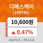 19일 (디에스케이정보) 주가 0.47% 10,600원