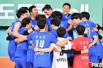 [화보] 한국전력, 세트스코어 3-2로 삼성화재에 원정 승리