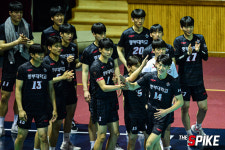 [화보] 중부대, 충남대에 세트 스코어 3-1로 승리