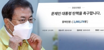 코로나가 불지른 '문재인 탄핵' 청원 이틀 새 80만명... 100만명 훌쩍