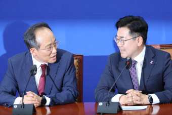여야 원내대표 상견례... 박찬대 