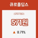 큐로홀딩스27일주가 전일대비 등락률 0.71% 이목 끌어...