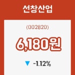 (국내주식)11일 선창산업주가 변화에 주목, 전일대비 -1.12% 변동...