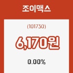 (주식시장)조이맥스8일주가 전일대비 등락률 0.00% 등락 보고...