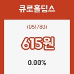 (주식시세)22일 큐로홀딩스주가 변화에 주목, 전일대비 0.00% 변화해