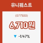 (국내주식)26일 유니퀘스트주가 변화에 주목, 전일대비 -1.47% 변동...