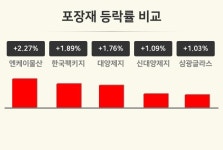 [포장재업종 오전 시황] 엔케이물산 +2.27%·한국팩키지 +1.89%·대양제지 +1.76% 순