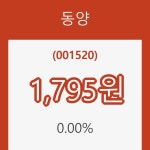 (주식시장)12일 동양주가 변화에 주목, 전일대비 0.00% 등락 보고...