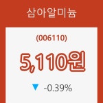(주식시세)21일 삼아알미늄주가 변화에 주목, 전일대비 -0.39% 이목 끌어