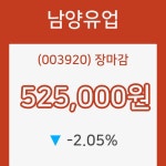 남양유업장종주가 변화에 주목, 전일대비 -2.05% 장 마감