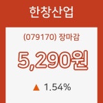 8일 한창산업 장종주가 등락폭 1.54% 이목 끌며 장 마무리해..