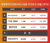 [8월 3주차 양방향미디어와서비스 업종 리포트] 퓨쳐스트림네트웍스, THE E&M, 줌인터넷, 아프리카TV 등 견인 