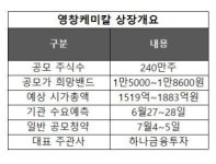 영창케미칼, 소부장 특례 IPO…흑자기업 매력