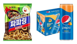 망고 맛 콜라와 짜장라면 맛 나는 양파링?