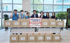 삼육유기농, 운주면 소외계층에 식료품 꾸러미 30박스 후원
