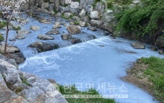 [단독] 남양주시 호평동 L아파트, 외벽 도색 작업 후 폐 수성페인트 무단방류...市 당국 호만천 조사