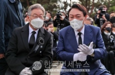 윤석열 vs 이재명, 여론조사 결과 지지율 격차 좁혀져...