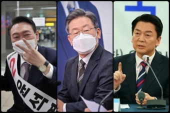 KSOI 여론조사, 尹 44.6% vs 李 38.4% 오차범위 경계 접전...安 8.3% [대선 D-30일]