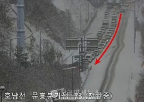 [속보] 호남고속도로 순천방향 문흥분기점 진입로 정체 극심...눈길 국도 순환도로 정체 여파