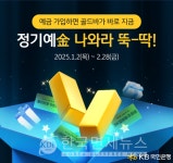 KB국민은행, 정기예금 비대면 가입 이벤트 실시... 골드바 등 증정