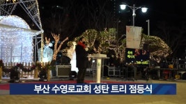 부산 수영로교회 성탄 트리 점등식