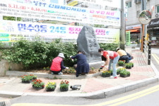 남동구 만수3동 도룡뇽마을  주민,만수국 심어