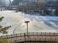 햐얀 눈과 얼음 위의 멋진 풍경,  오남저수지