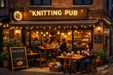 MZ세대, 맥주 마시며 뜨개질… 연수구 니팅 펍, 새로운 취미 문화 공간으로 주목