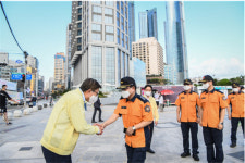 박형준 부산시장, 폭염 대비 해수욕장 방역 운영 점검