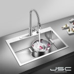 제이에스씨, 주방 인테리어 나노코팅 사각 싱크볼 선봬