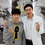 레슬링 금메달리스트 정지현 국가대표 코치, 송도 자양한방병원 방문