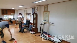동두천시 송내동 행정복지센터 환경미화  주공4단지 경로당 도배 도색